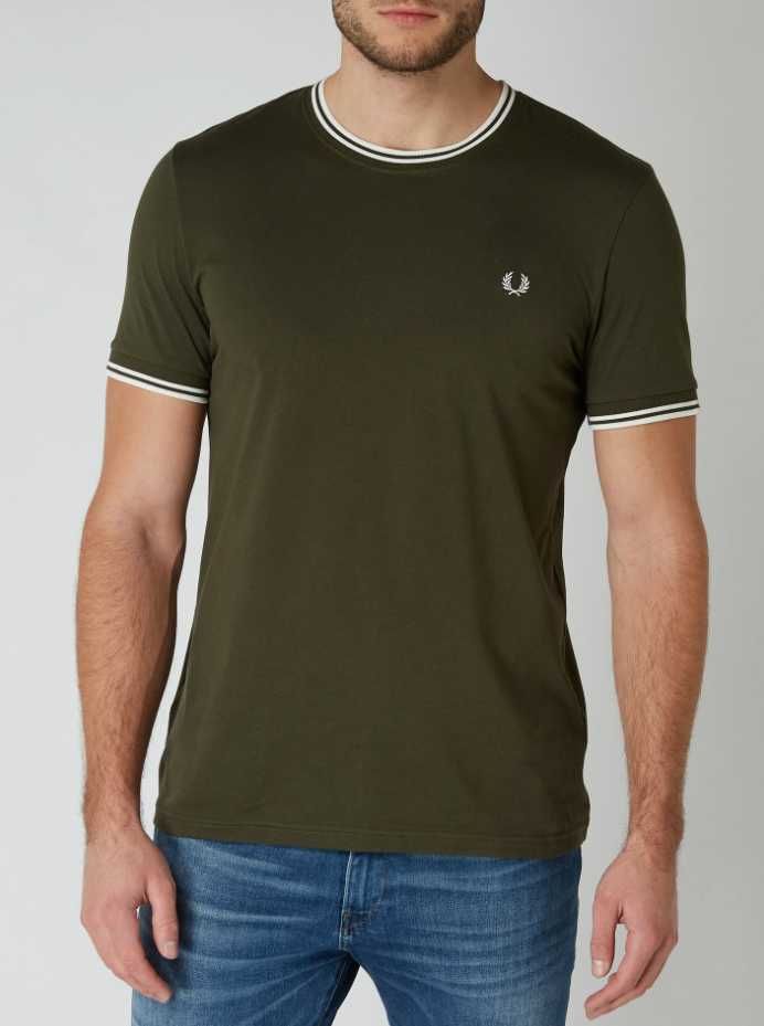 FRED PERRY T-Shirt Koszulka Męska Bawełniana Nowy Model Rozmiar_S_