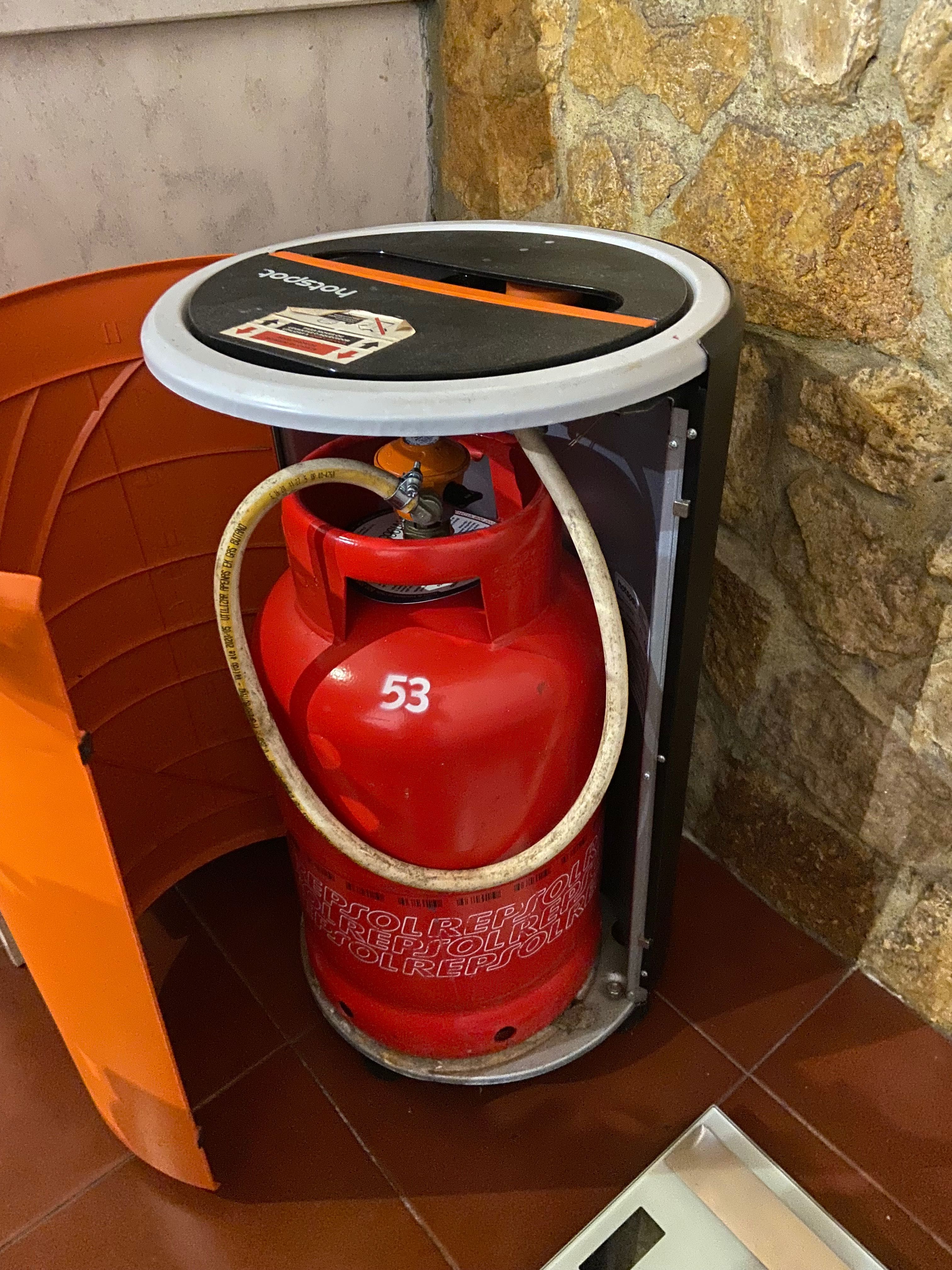 aquecedor a gás com bilha