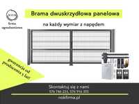 Brama panelowa od Producenta/Kompletna od ręki/Automatyka/Montaż