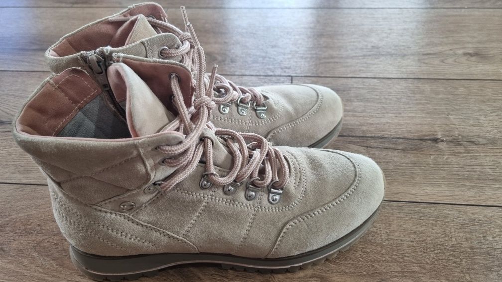 Buty damskie tamaris botki, trapery jesień rozm 38