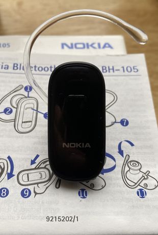 Nokia Bluetooth Headset BH-105 handsfree хендсфрі гарнітура хендсфри