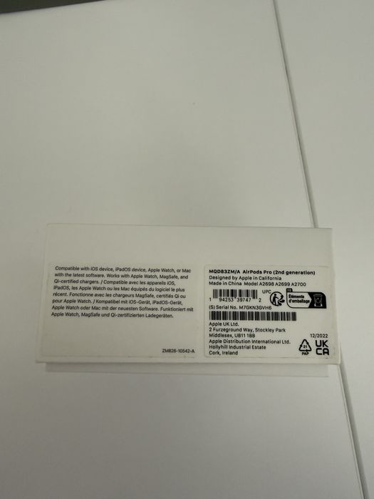 Słuchawki Apple Airpods pro 2 MQD83ZM/A