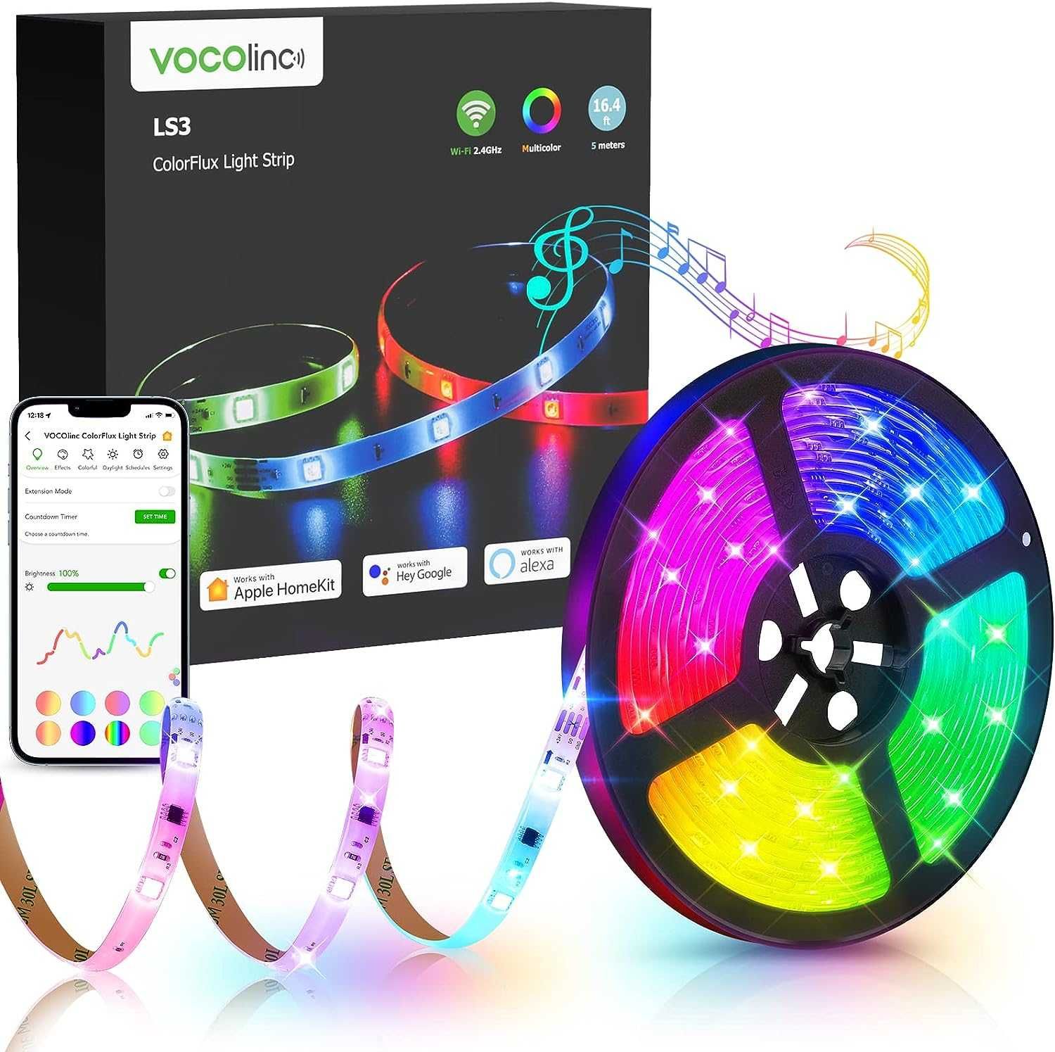 Taśma LED ColorFlux Light Strip Vocolinc 5m