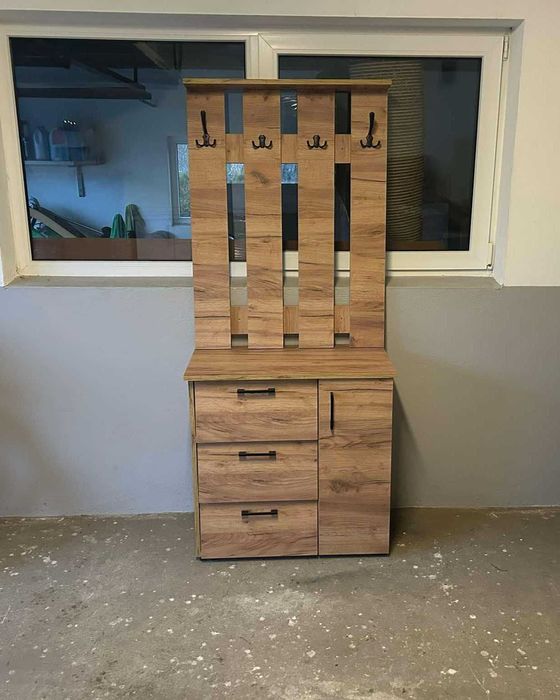 Nowa Szafka na Buty + Wieszak Craft Złoty