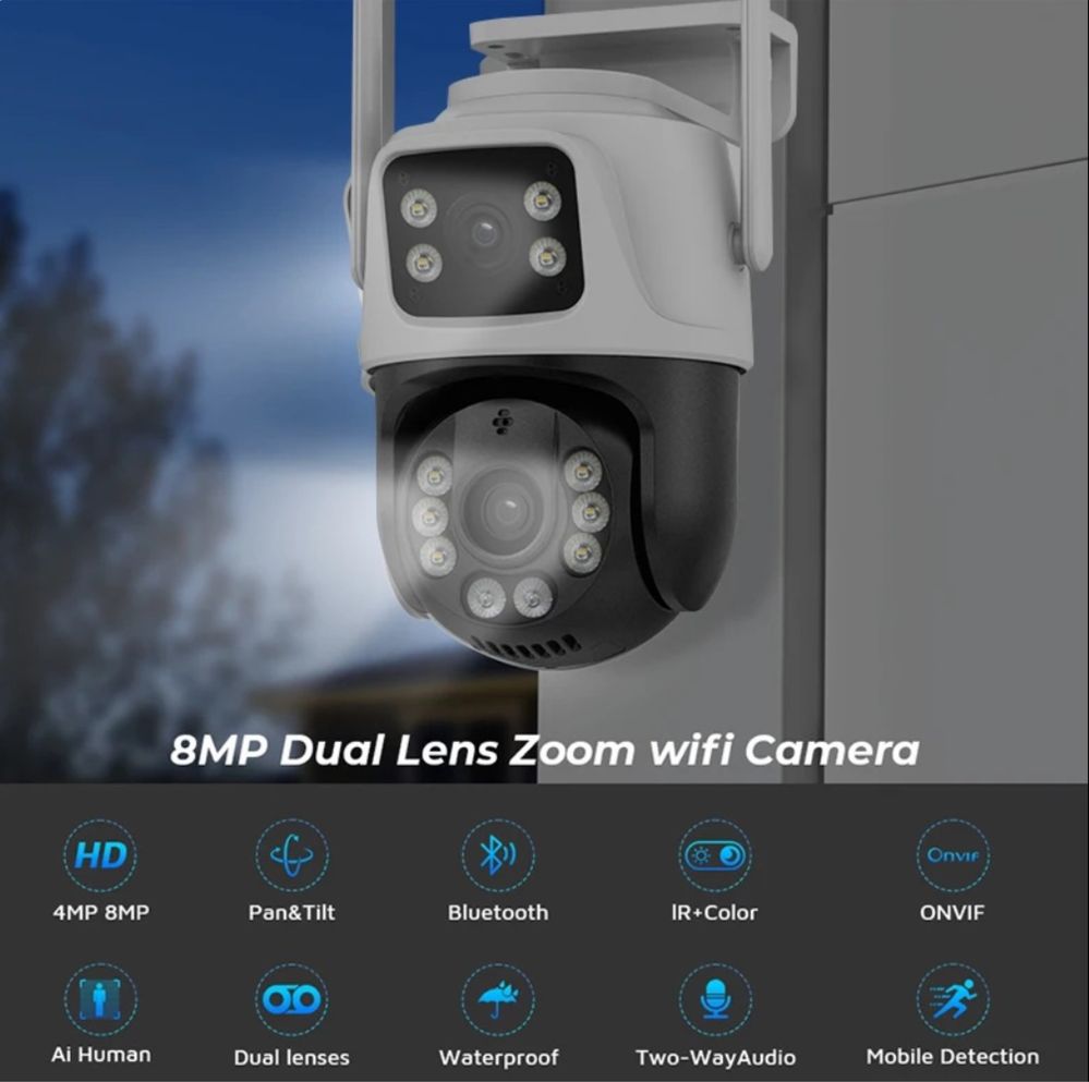 8MP 4K IP Wi-Fi камера