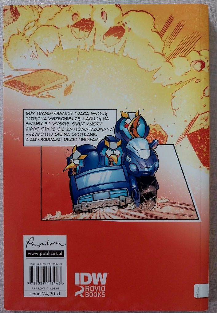 Komiks Angry Birds Transformers Papilon