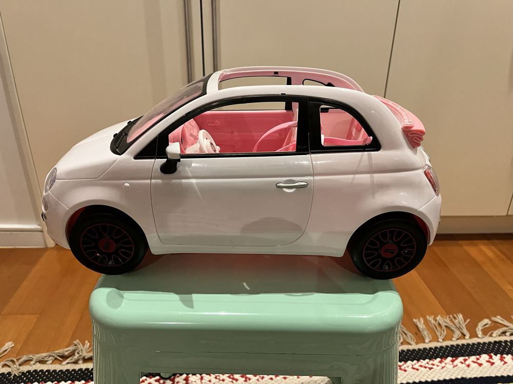 Barbie Fiat 500 Branco Coleção