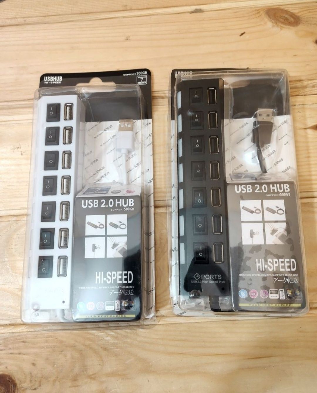 USB hub 4, 7 портов с выключателем