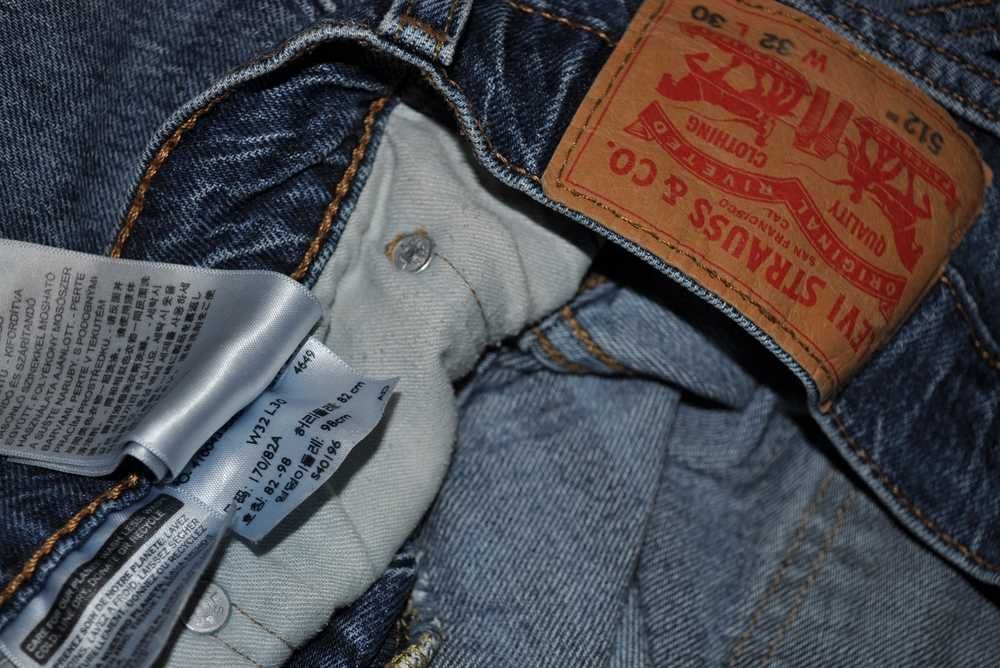 LEVIS 512 S 82cm 32/30 męskie spodnie jeansowe slim stretch s7v 501