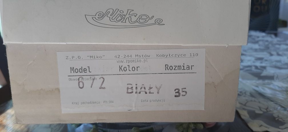 Buty komunia dziewczynka r.35