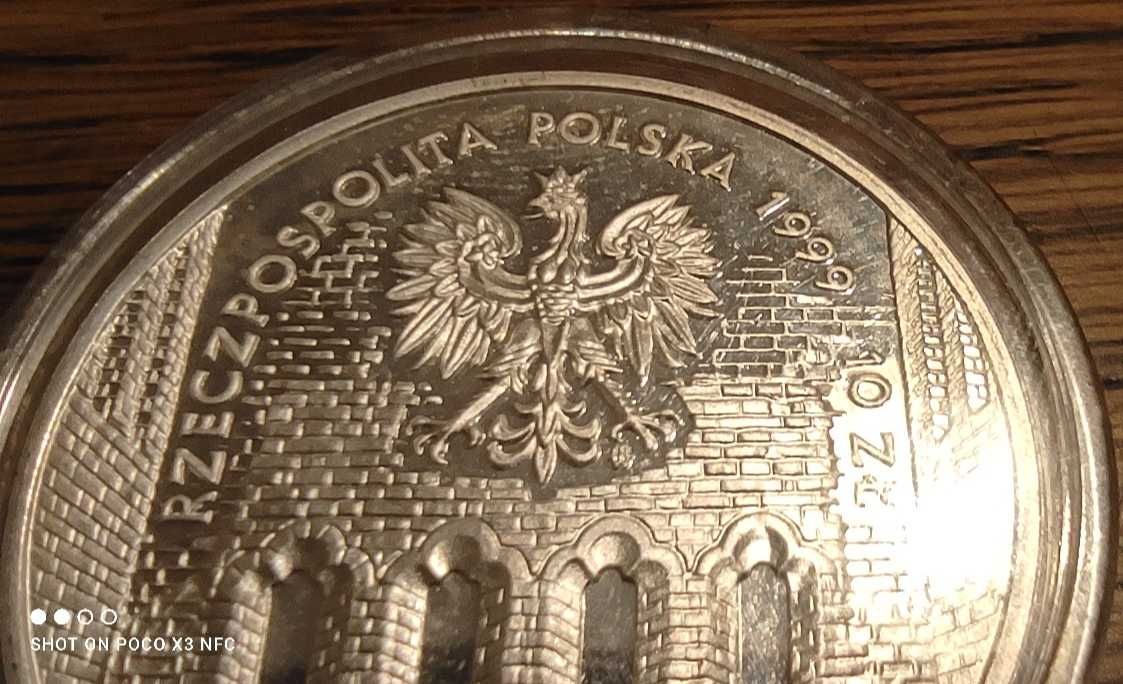 Moneta kolekcjonerska Polska 10 złotych 1999 Jan Łaski srebro mennicza