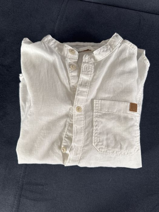 Koszula Hm na stójce r 128, długi rękaw