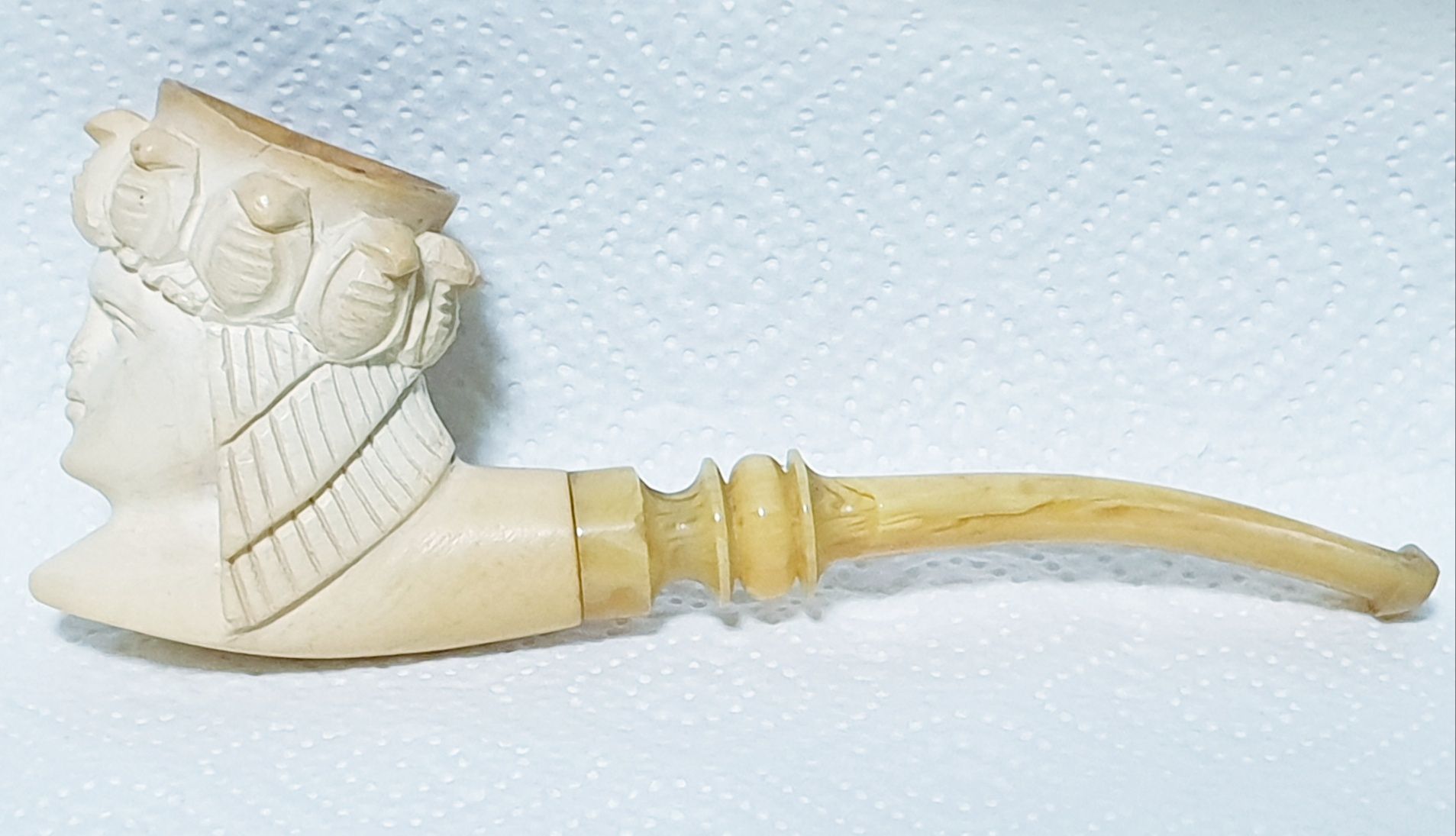 Fantástico antigo cachimbo em espuma do Mar "cabeça de Cleopatra"