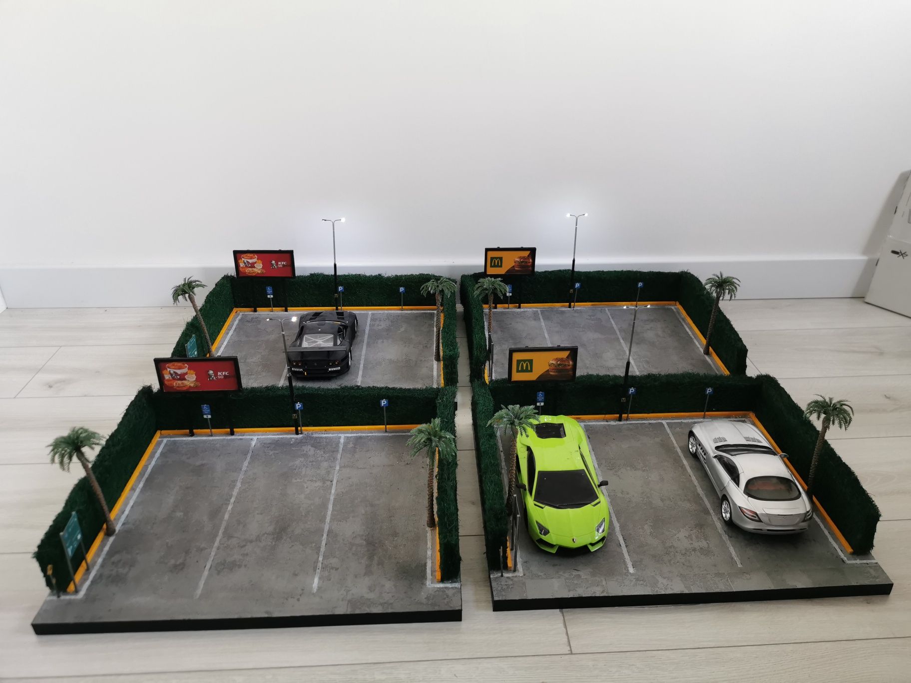 Diorama 1:18 Parking autoart kyosho norev solido otto gt spirit burago