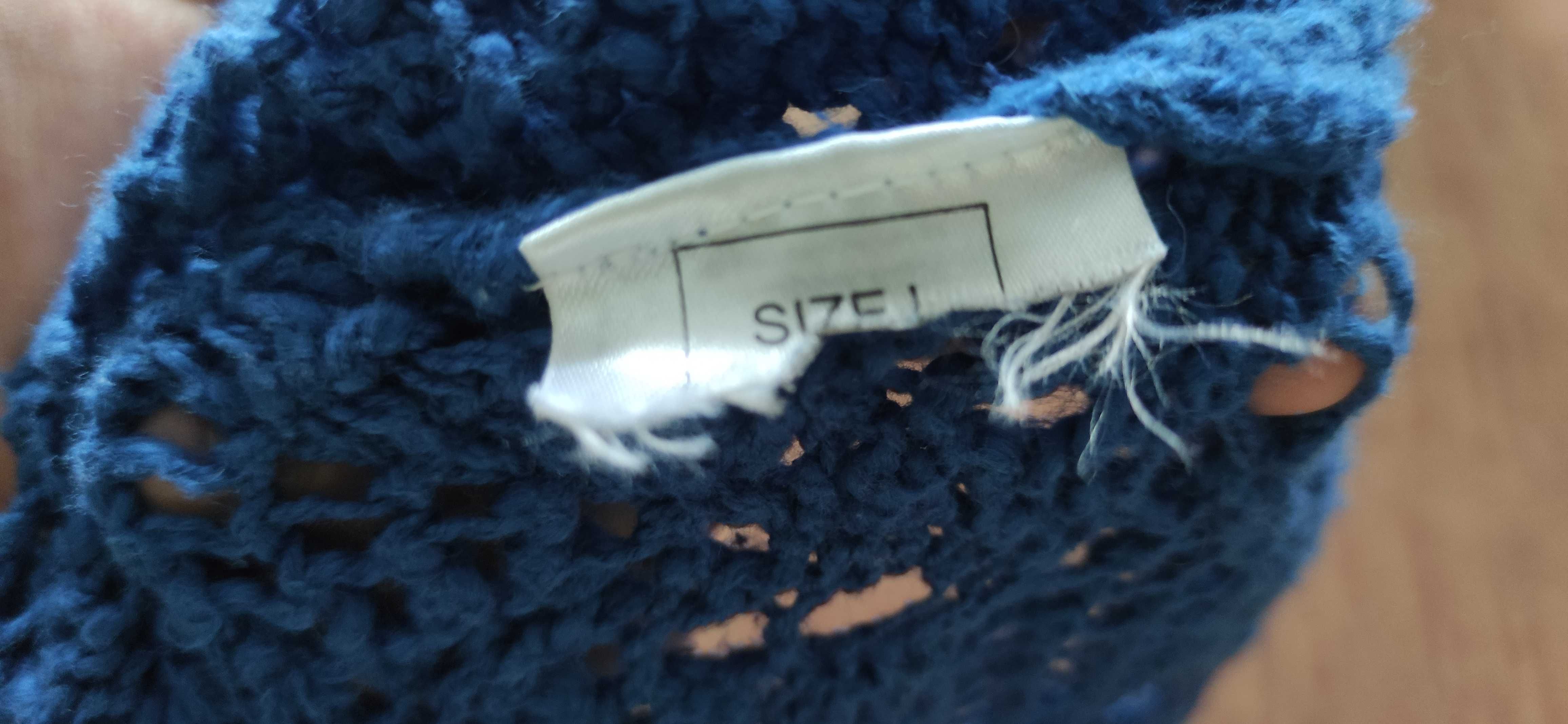 Sweter damski ciemnoniebieski używany rozmiar L