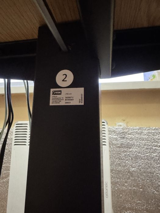 Стіл регульований SVANEKE 70x140см колір натур. дуб/чорний