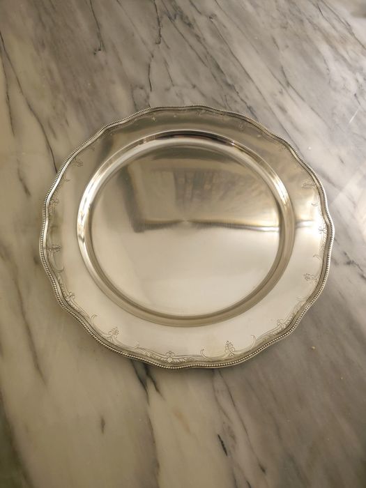 Salva em prata portuguesa da Topázio, águia asa aberta 916.