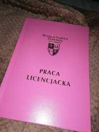 Okładka pracy licencjackiej Wyższa Szkoła Zdrowia w Gdańsku