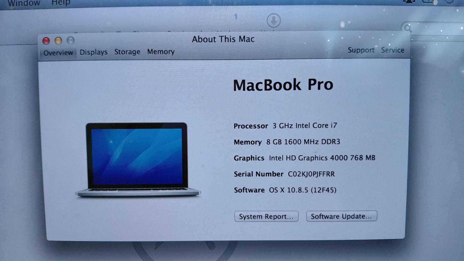 Macbook Pro 2012 A1425 a funcionar