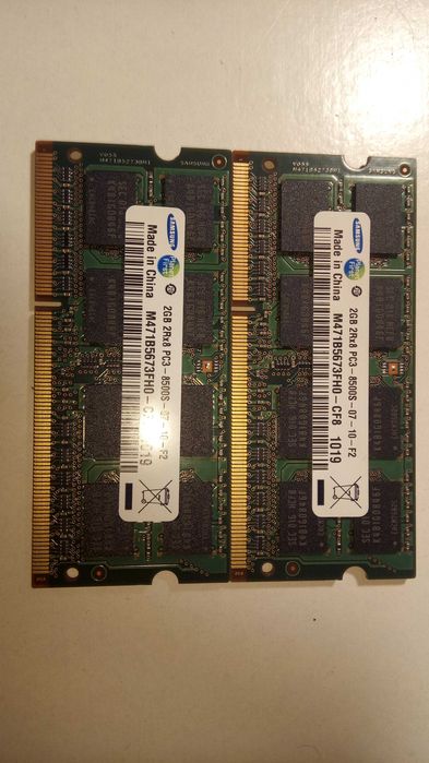 Memórias SO-DIMM DDR3-1066 2x2GB (4GB) SAMSUNG (PC_MAC) p/ PC Portátil