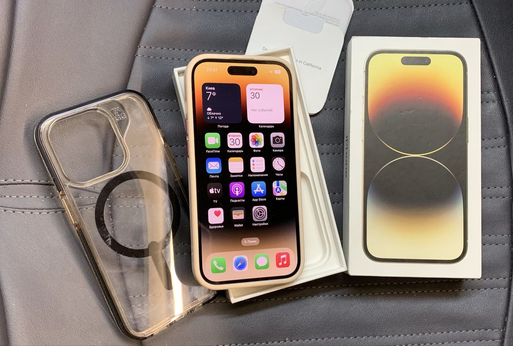 Продам телефон iphone 14 Pro 128gb gold 85%