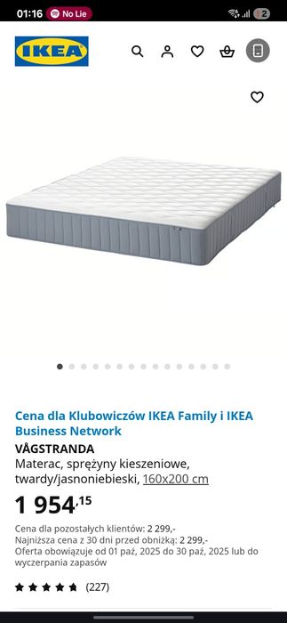 Materac 160/200cm
