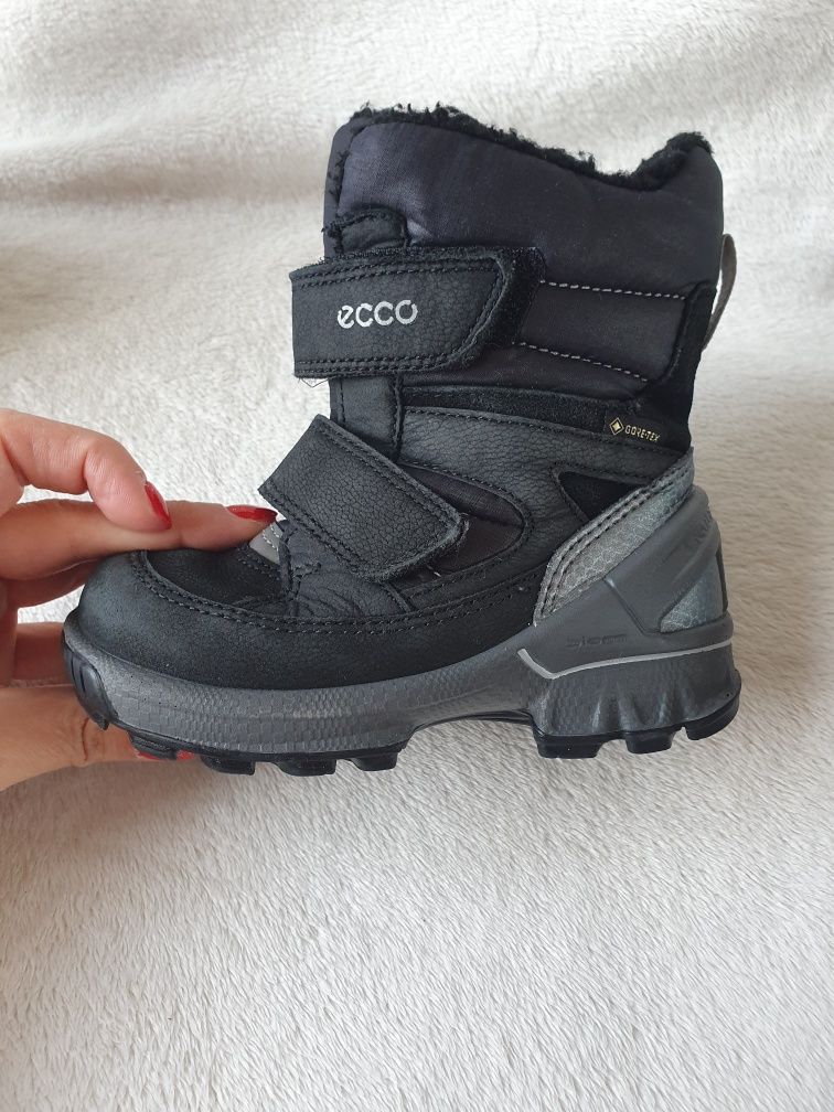 buty zimowe ecco biom 24 śniegowce gore tex skórzane na rzepy