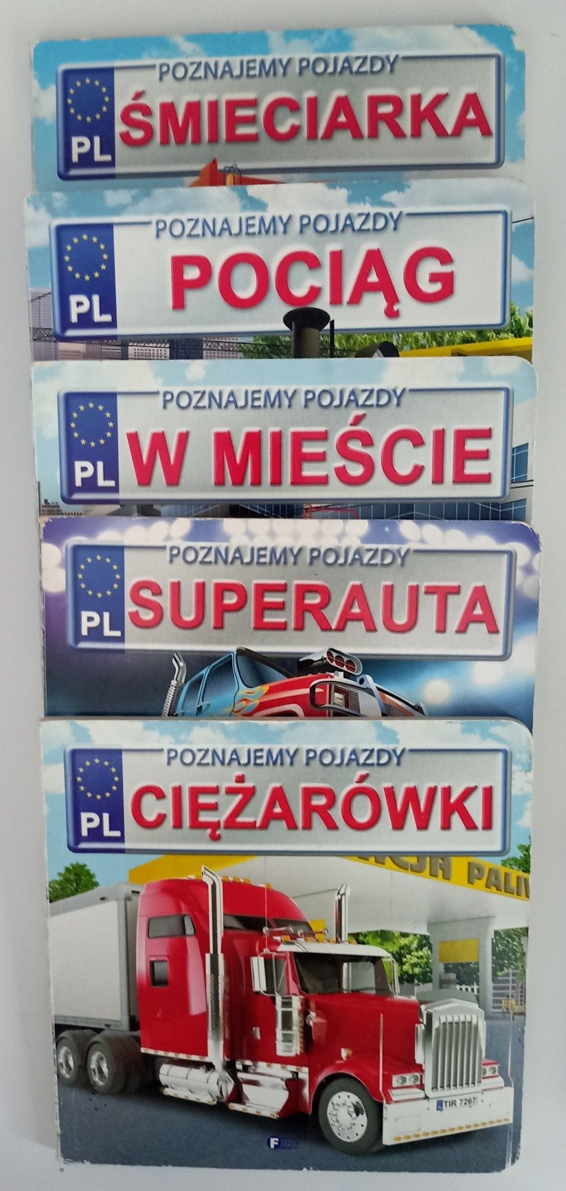 Zestaw książeczek książki dla chłopca, twarde strony auta, samochody,