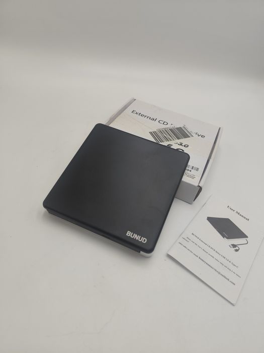 Zewnętrzny napęd CD/DVD BUNUD USB 3.0 + USB-C