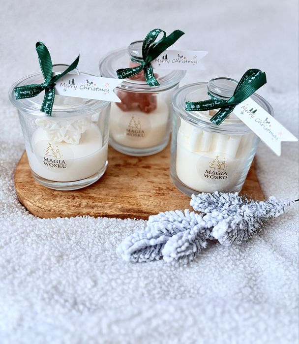 Świece sojowe handmade święta