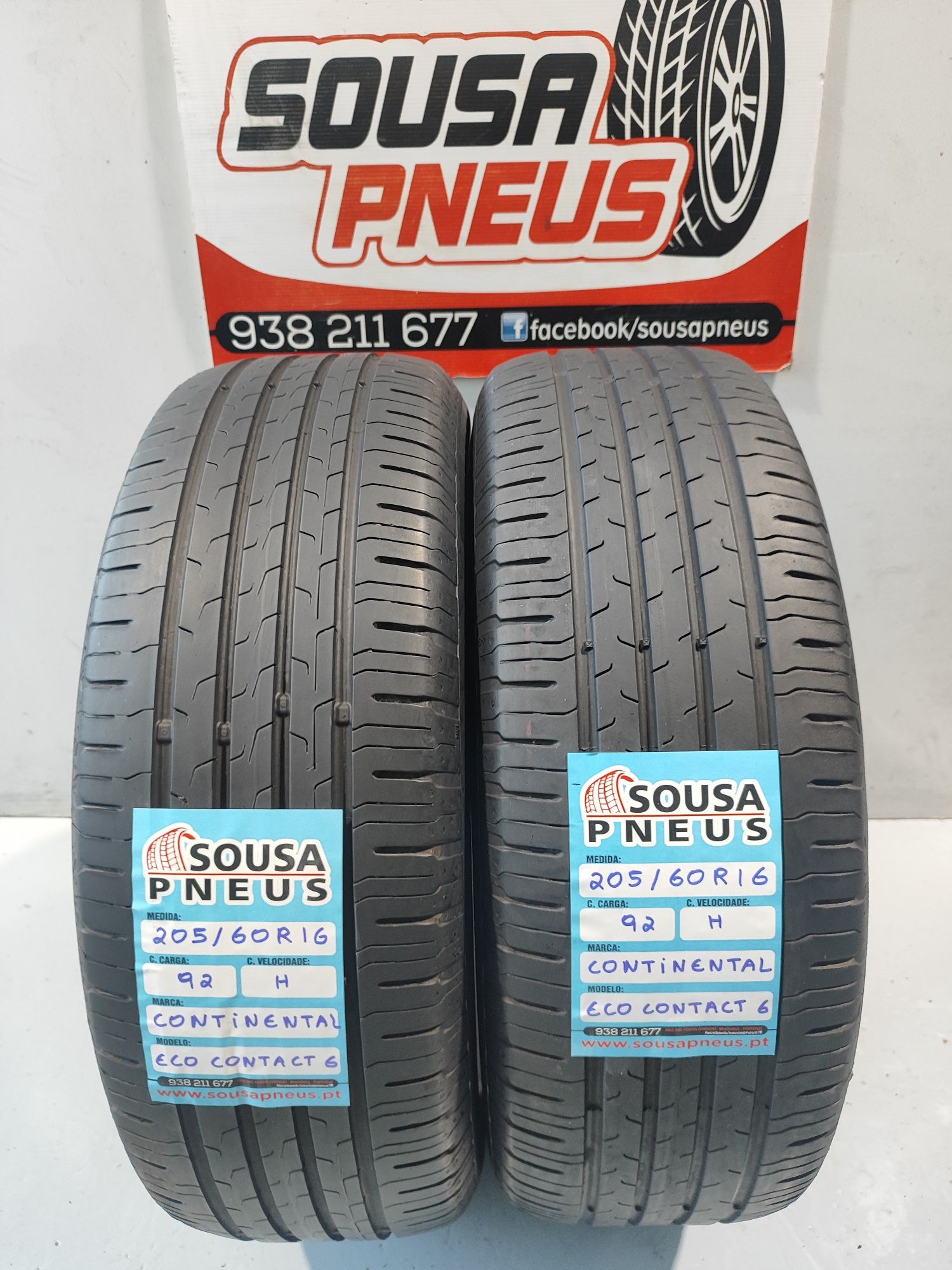 2 pneus semi novos 205-60R16 Continental - Oferta dos Portes
