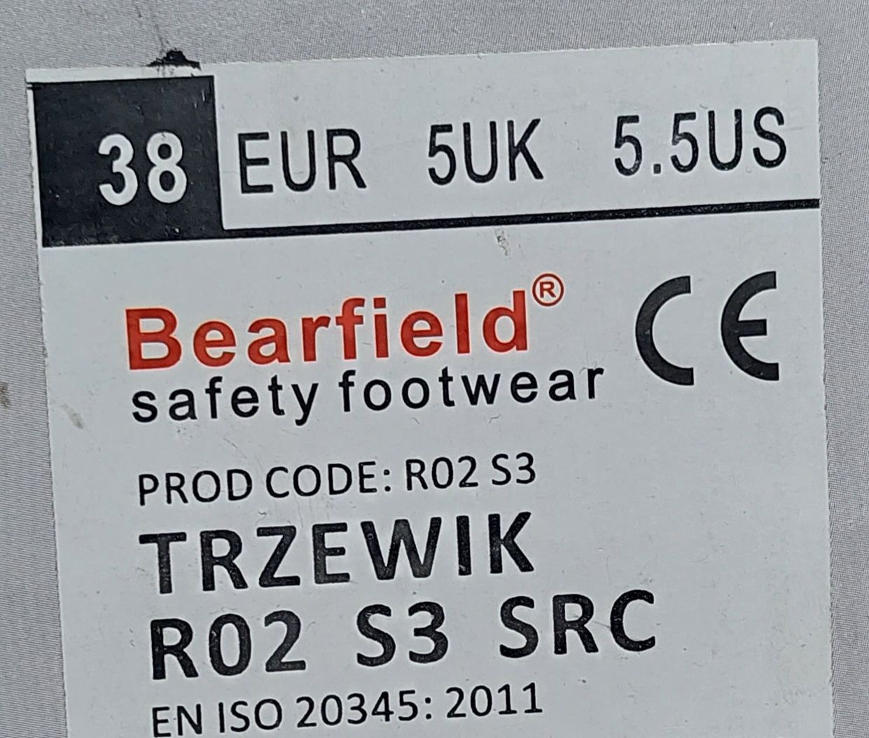 Buty robocze ochronne Bearfield R02 WINTER S3 roz. 38