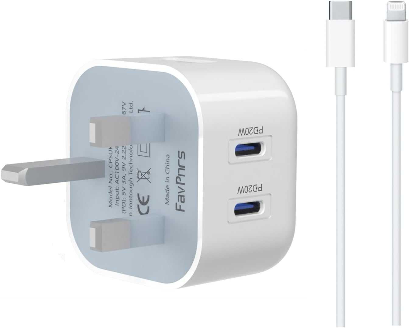 Szybka ładowarka USB-C 20W do iPhone, Apple Watch, iPad + Gratis