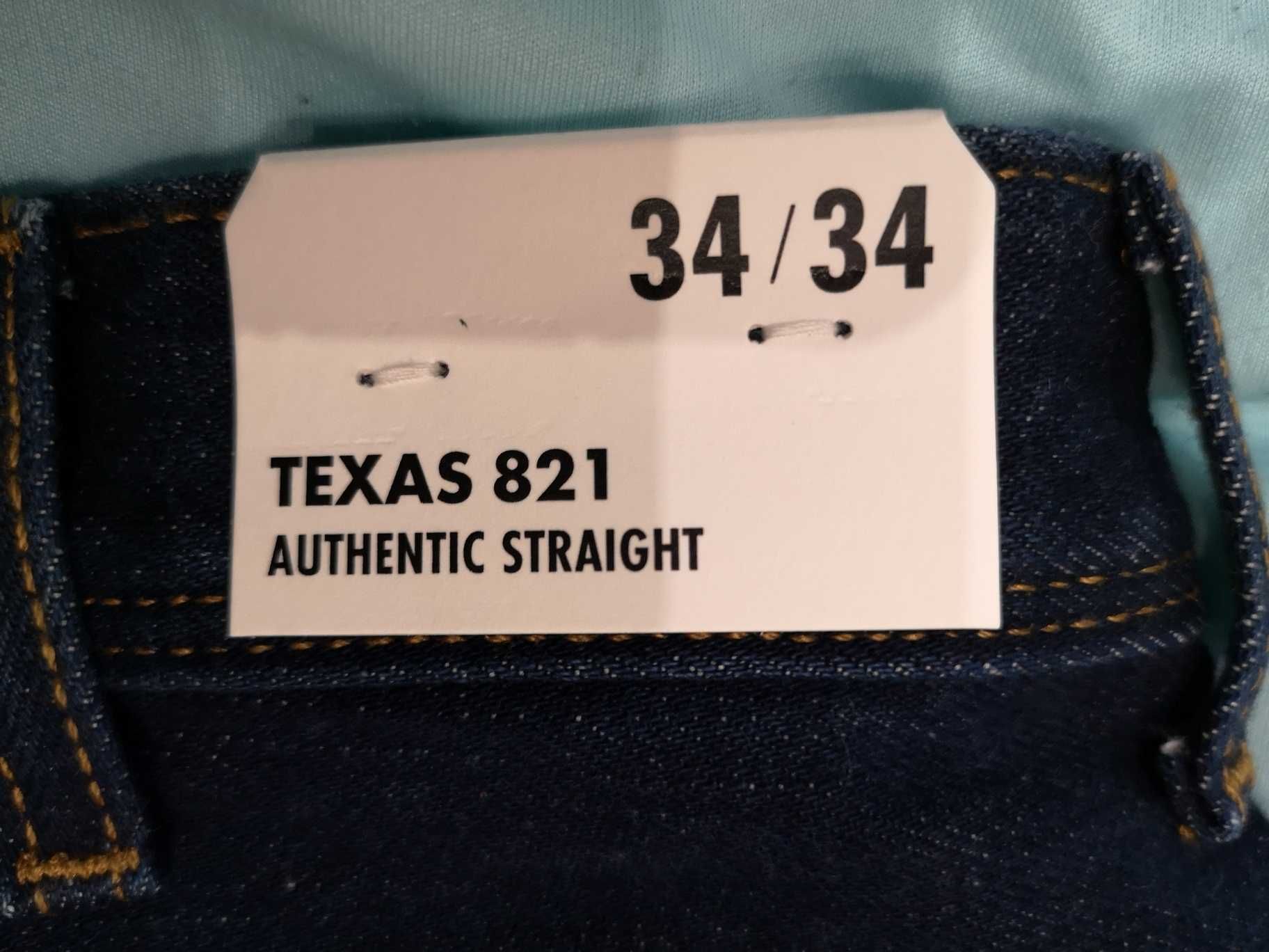 NOWE spodnie Wrangler Texas 821 Authentic Straight Darkstone