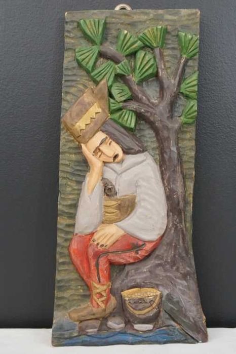 Bronisław Bednarz- płaskorzeźba ludowa sygnowana przez autora