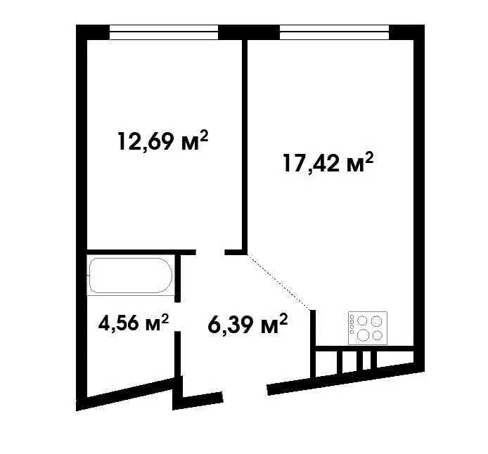 Продаж 1-кім квартири 42 м² 1R5 ЖК Great, Грейт Позняки, Осокорки