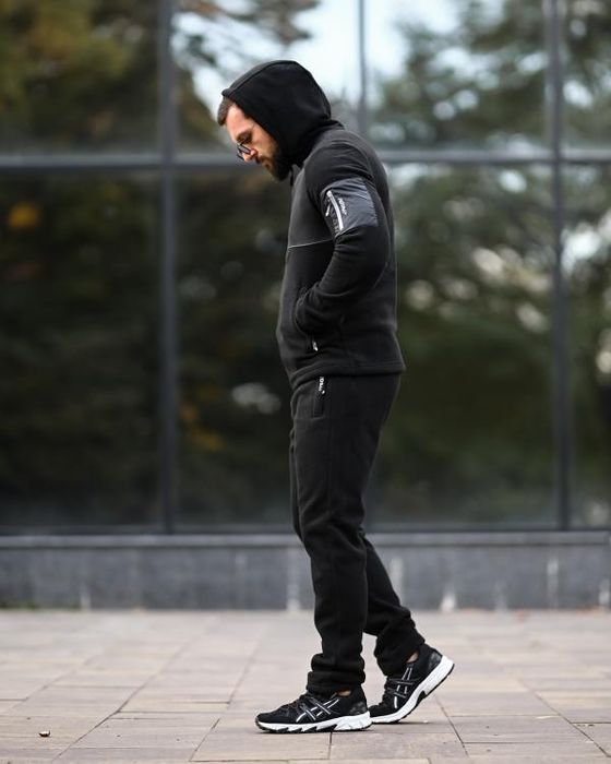 Зимній флісовий спортивний костюм ARCTIKA чорний/спортивний костюм