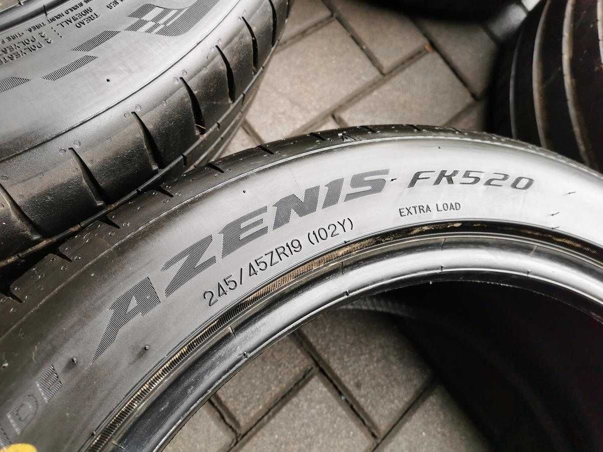 245/45 102Y R19 FALKEN Azenis FK520 7mm 2023r LETNIE Opony 4szt Ładne
