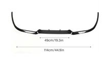 Front Bumper Pin Lip Spoiler preto brilhante