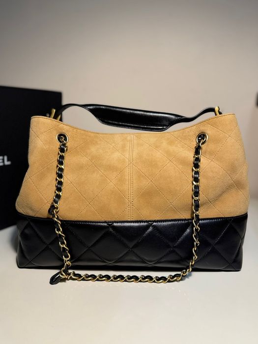 Torebka Chanel shopper 2025 skóra zamszowa + licowa