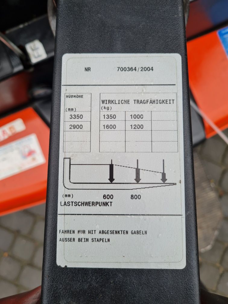 Wózek paletowy BT masztowy elektryczny sztaplarka palecika