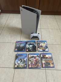 Playstation 5 ( wersja z napedem) ! Gry ! Swietny stan !