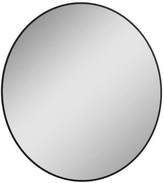 Lustro LED okrągłe 80 cm czarna rama podświetlane nowe Elita Sharon