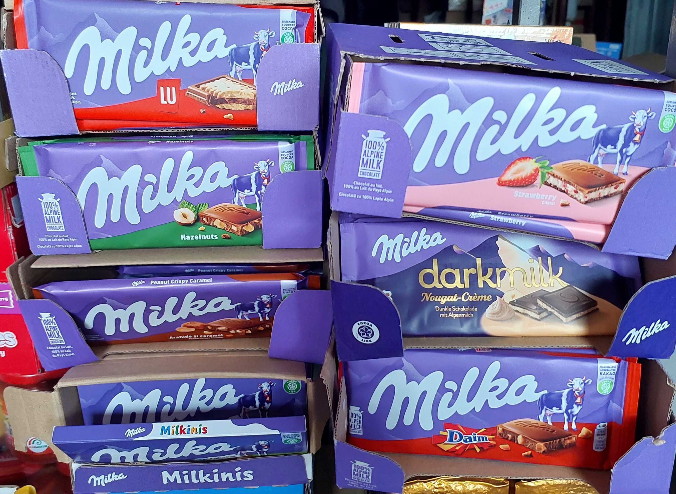 Milka Шоколад (велика, мала) 300г. 100г. в асортименті (мілка, милка)