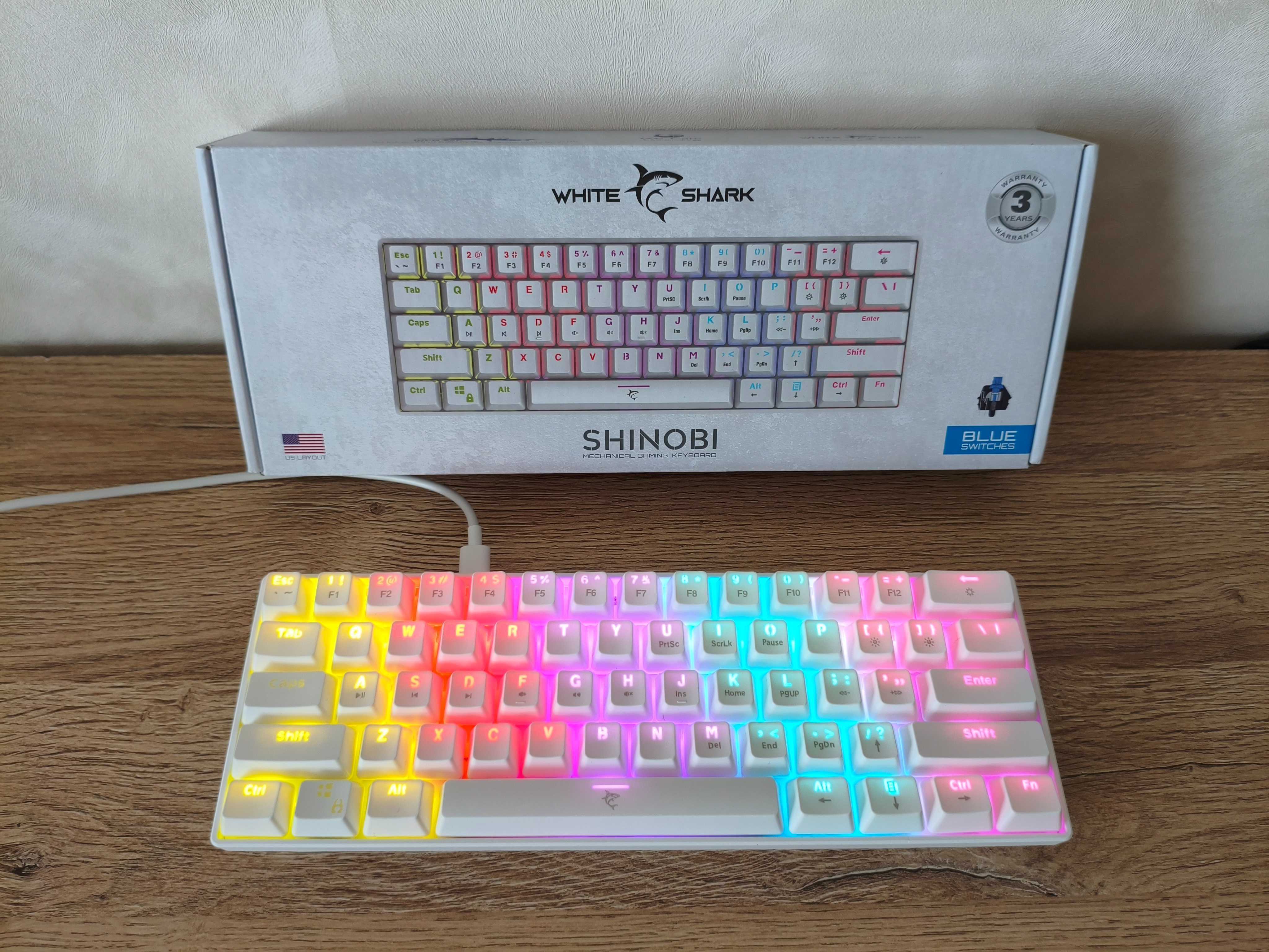 Klawiatura WhiteShark SHINOBI Blue Switch IDEALNA