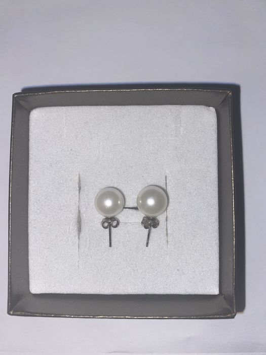 Srebrne kolczyki z perłami