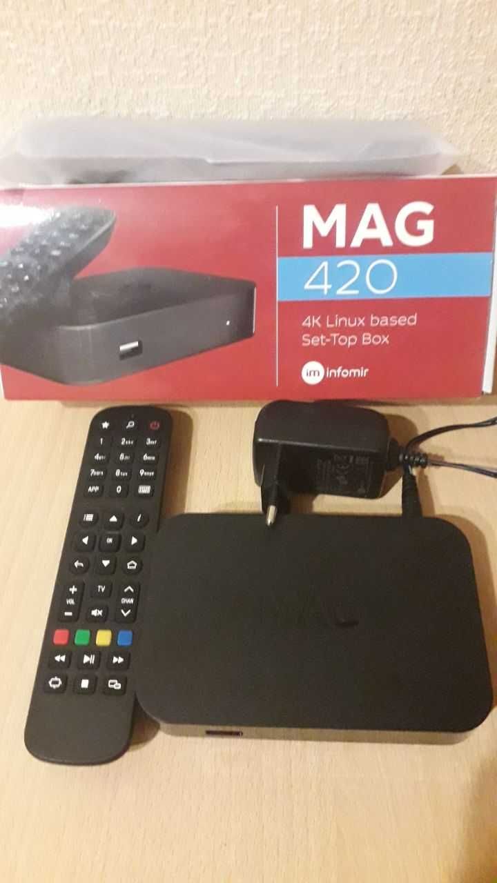 приставка MAG420 4K Smart Iptv MAG275 322 254 425a 410 AURA Медиаплеер