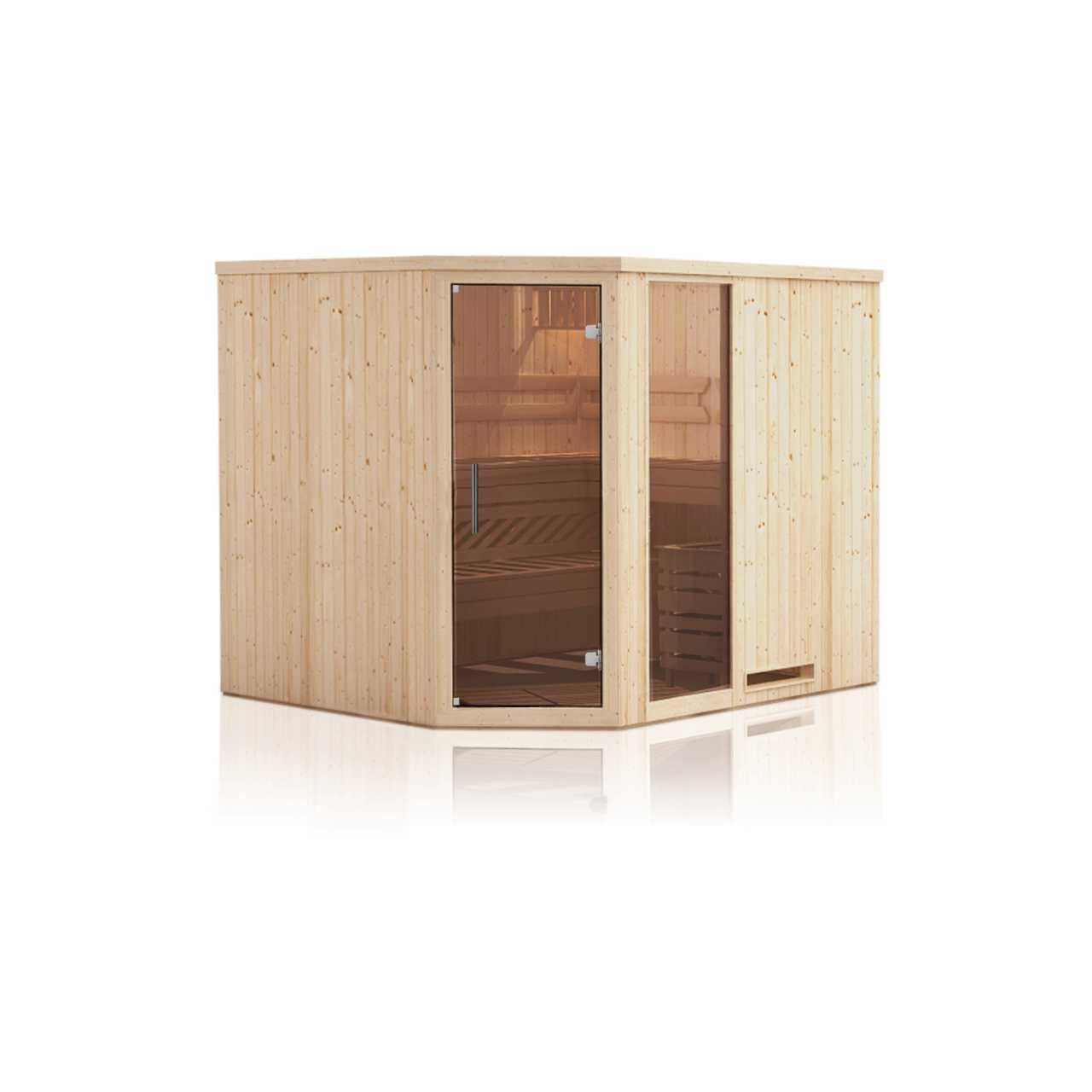 Sauna Narożna Family 2520E W0 - 6 osobowa Polskie Sauny