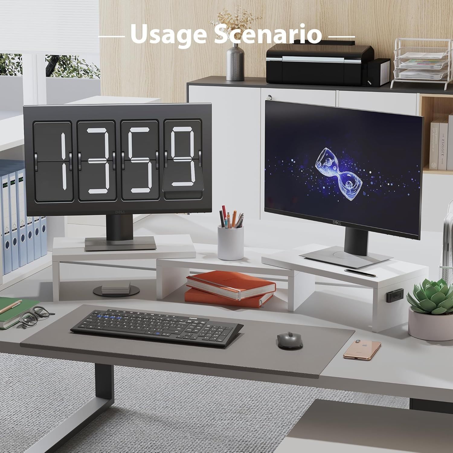 Podstawka pod 2 monitory BONTEC MTR-S3-WH BIAŁY
