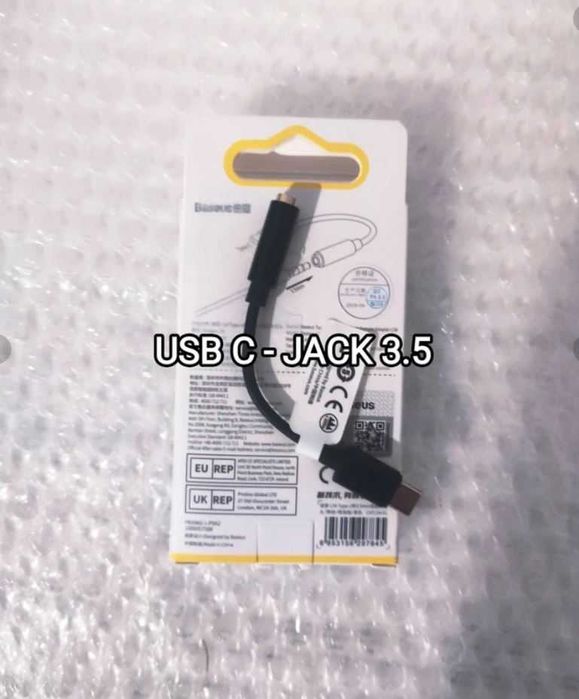 [USB C - Jack 3.5] Adapter Audio USB C mini Jack przejściówka telefon